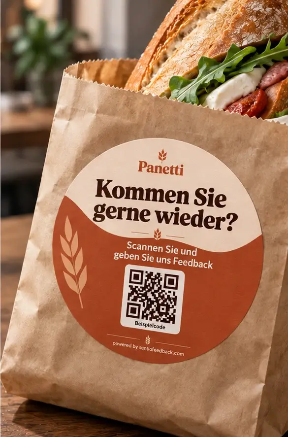 Aufkleber auf der Tüte - Panetti