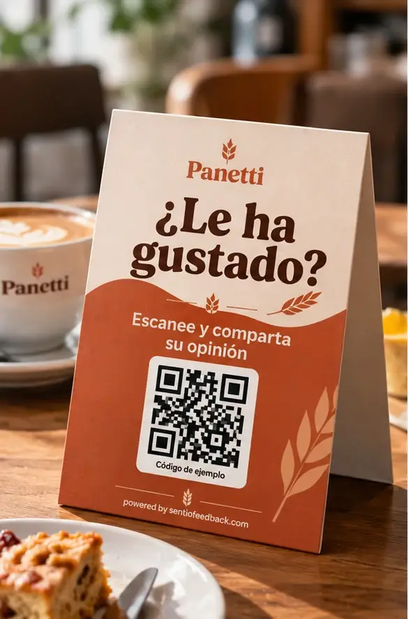 Expositor en cada mesa - Panetti