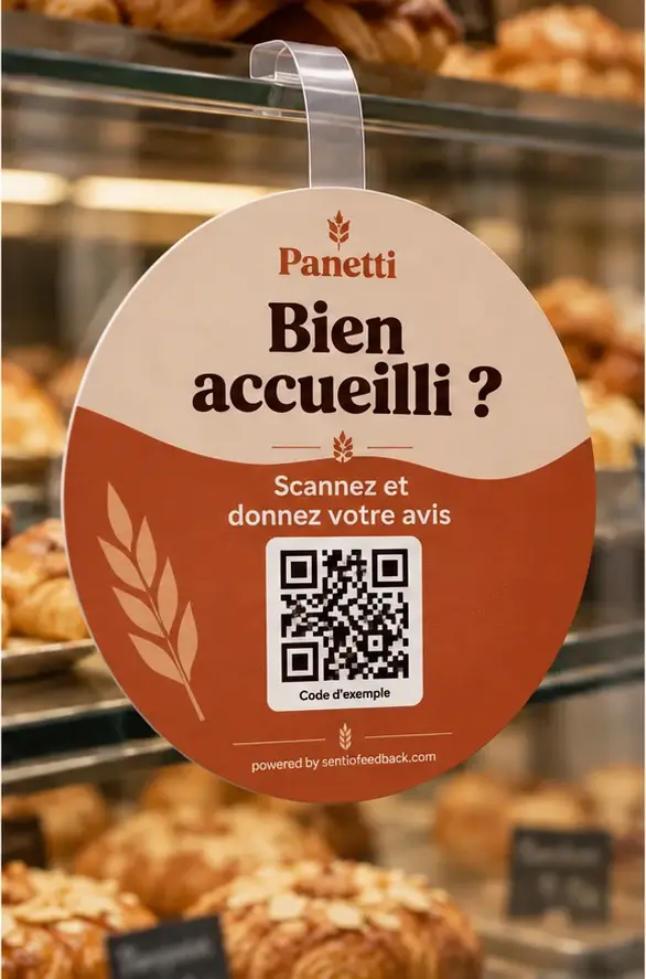 Wobbler au comptoir - Panetti