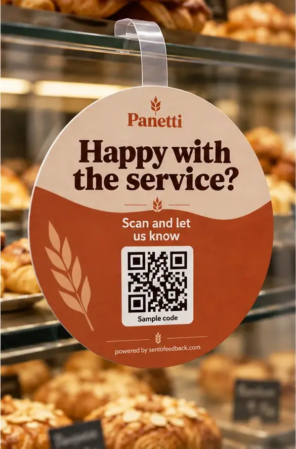 Wobbler at the counter - Panetti