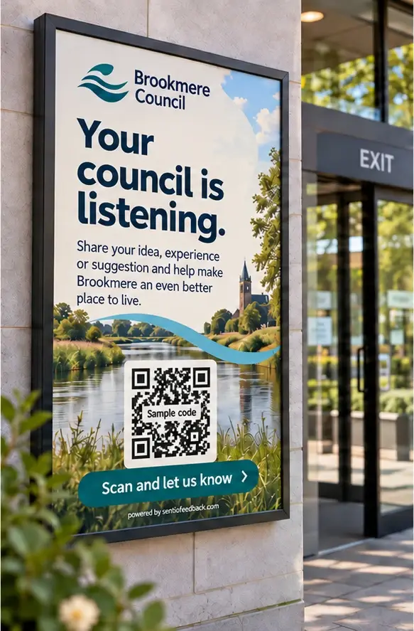 Poster at the exit - Brookmere Council