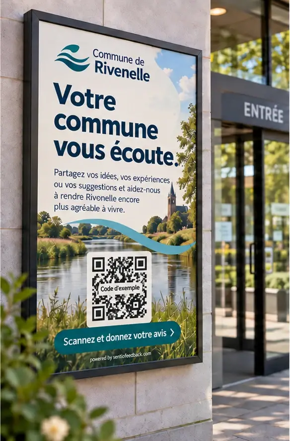 Affiche à la sortie - Commune de Rivenelle
