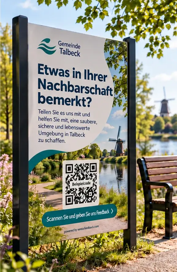Tafel im Park oder Viertel - Gemeinde Talbeck