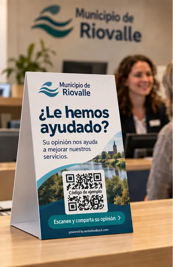 Expositor en la ventanilla - Municipio de Riovalle