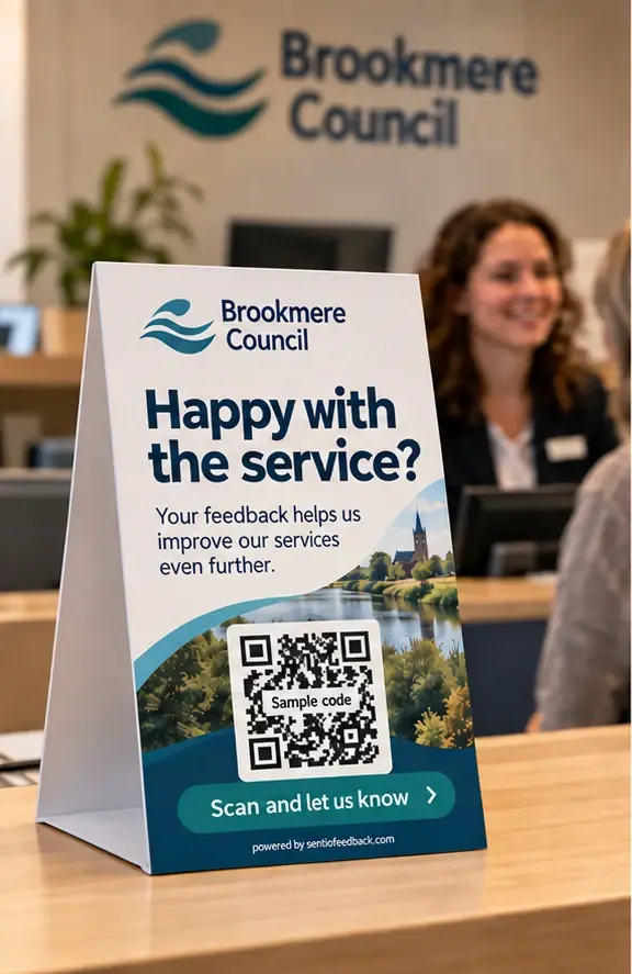 Sign at the counter - Brookmere Council