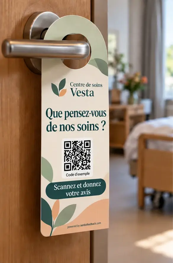 Accroche-porte sur la chambre - Centre de soins Vesta