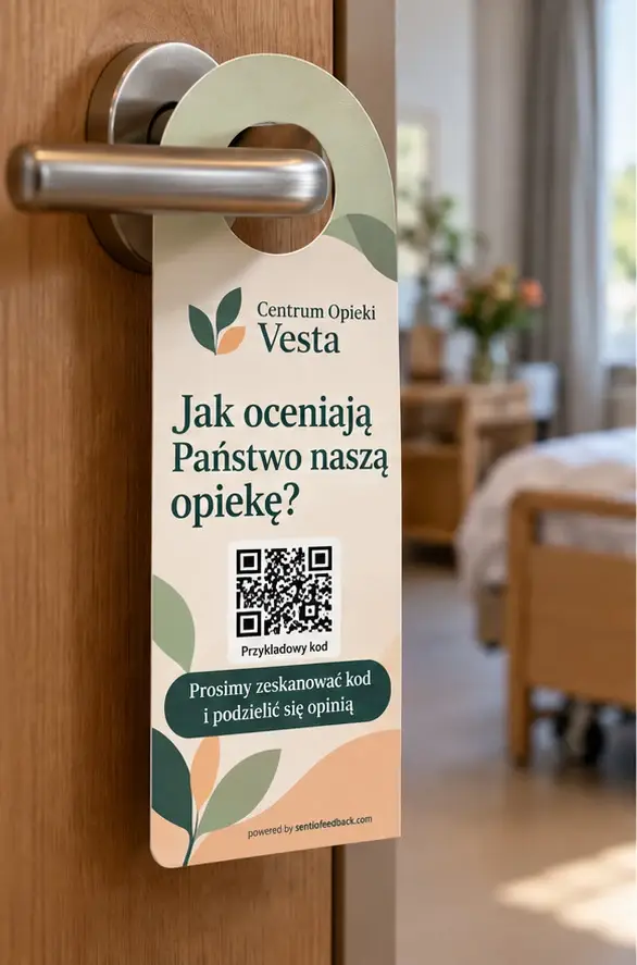 Zawieszka na drzwiach - Centrum Opieki Vesta