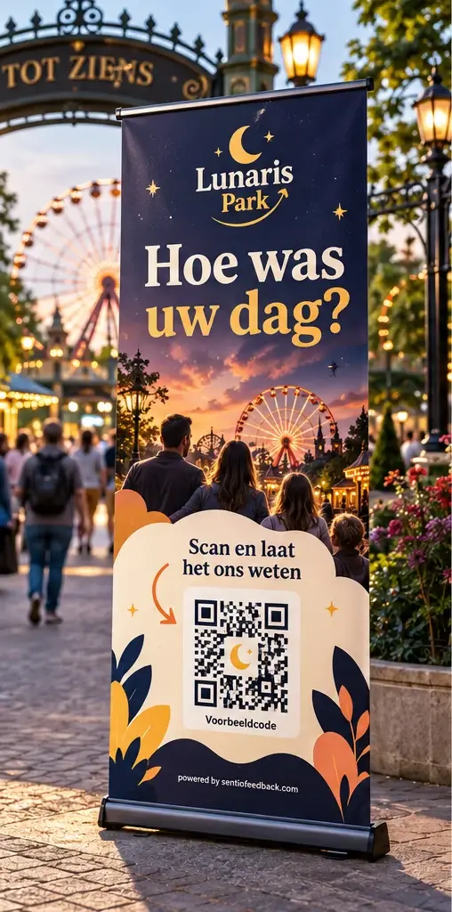 Banner bij de uitgang - Lunaris Park