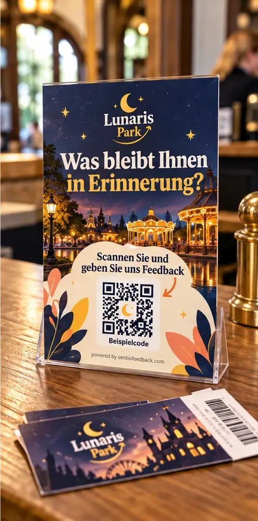 Aufsteller an der Ticketkasse - Lunaris Park