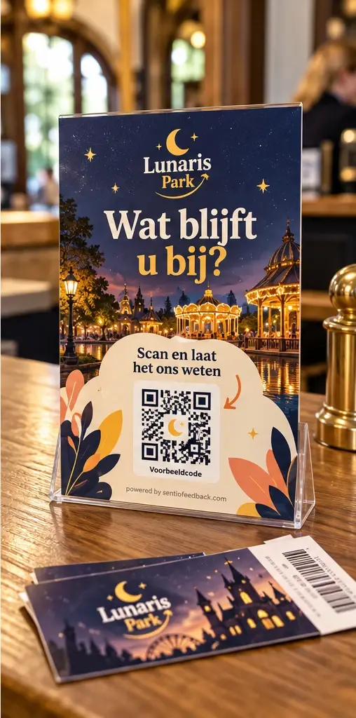 Bordje bij de tickets - Lunaris Park