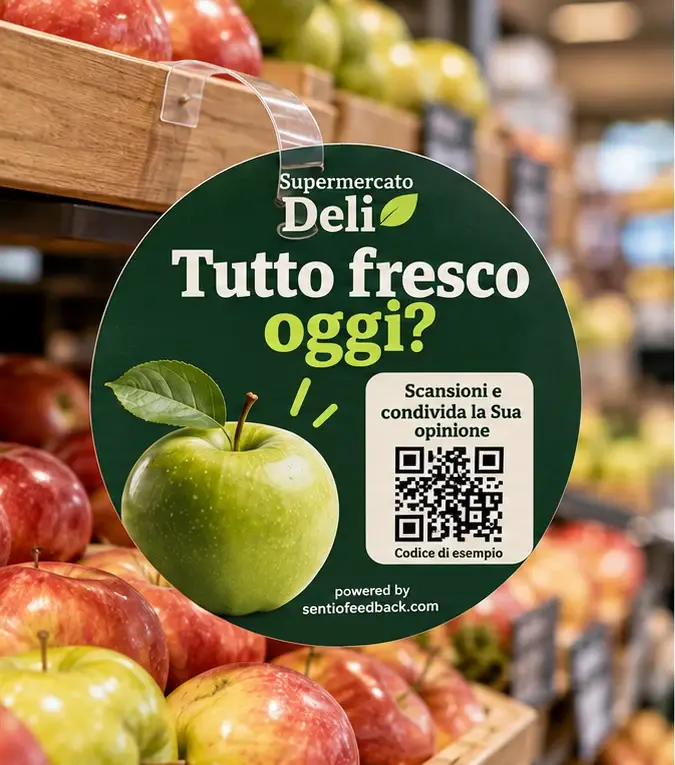Wobbler sullo scaffale - Supermercato Deli