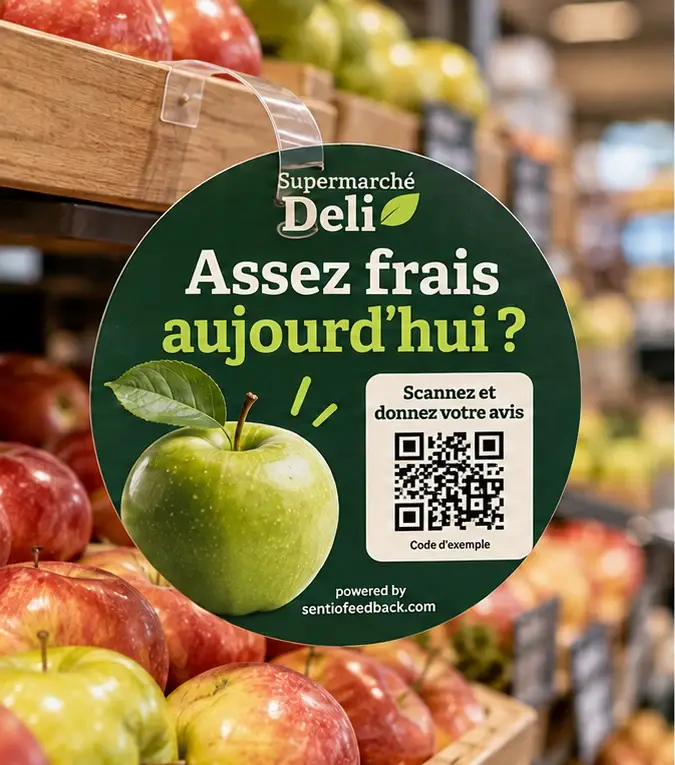 Wobbler en rayon - Supermarché Deli