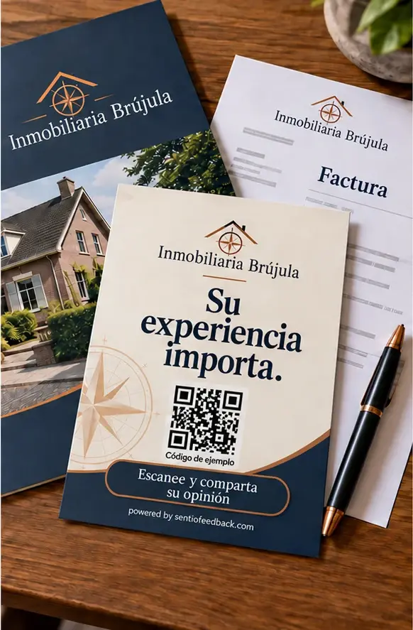 Folleto con la factura - Inmobiliaria Brújula