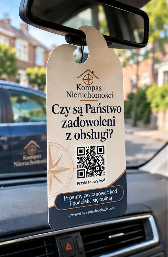 Zawieszka na lusterku - Kompas Nieruchomości