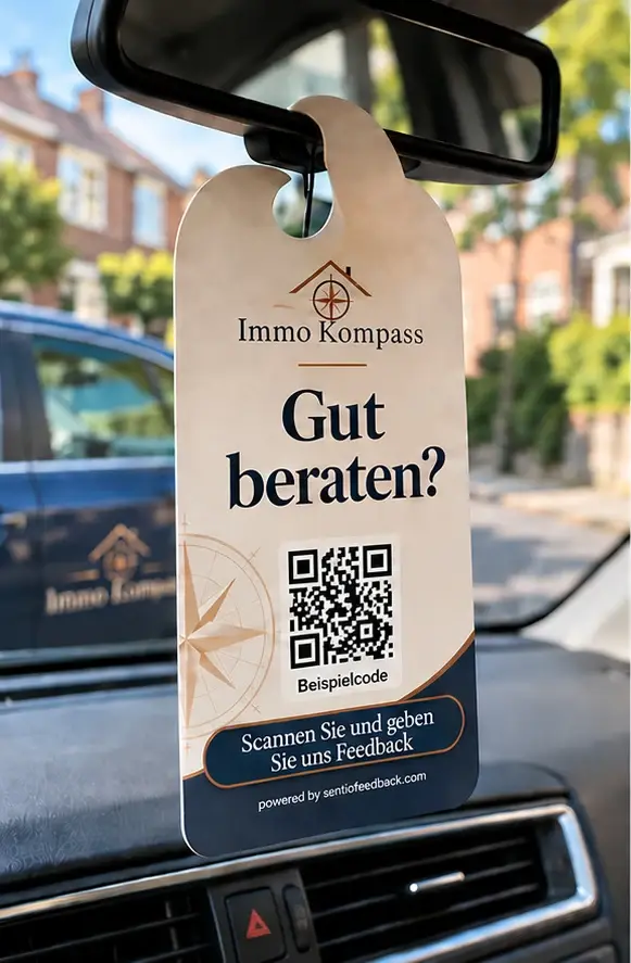 Spiegelanhänger im Auto - Immo Kompass